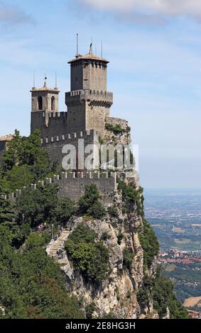 Festung Rocca della Guaita Wahrzeichen San Marino Italien Stockfoto