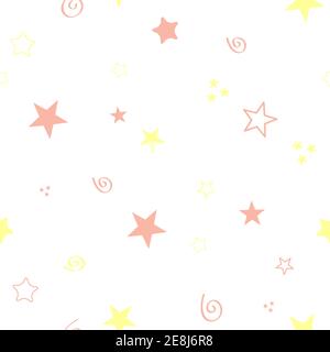 Nahtloses Farbmuster für Ihr Baby auf weißem Hintergrund. Happy Child Vektor . Stock Vektor