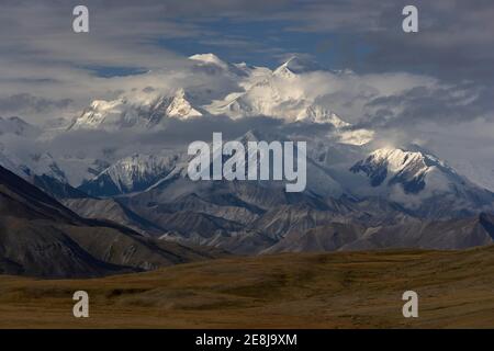 Mount Denali, ehemals Mount McKinley, Stony Hill View, Denali National Park, Alaska, USA Stockfoto