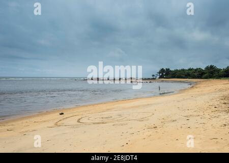 Strand in Kribi, Kamerun Stockfoto