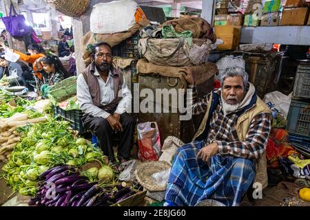 Markt in Aizawl, Mizoram, Indien Stockfoto