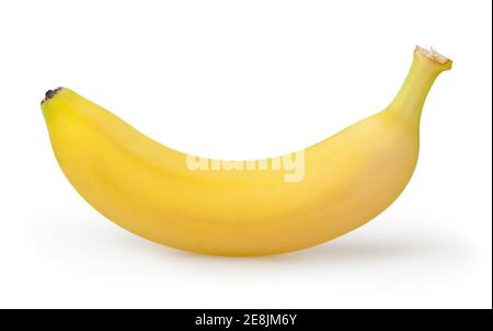 Banane isoliert auf weißem Hintergrund mit Freistellungspfad Stockfoto