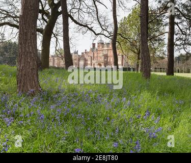 UK, Norfolk, Sandringham Estate, 2019, April, 23: Blick auf das Haus und Grundstück, Sandringham House, Queen Elizabeth II's Landsitz in Norfolk, Stockfoto