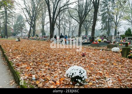 Rakowicki Friedhof, einer der bekanntesten Friedhöfe Polens, im Zentrum von Krakau, Polen. Stockfoto