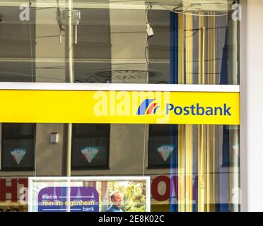 Nürnberg, Deutschland : Postbank Finance Center. Die Deutsche Postbank ist eine der größten Privatkundenbanken in Deutschland. Stockfoto