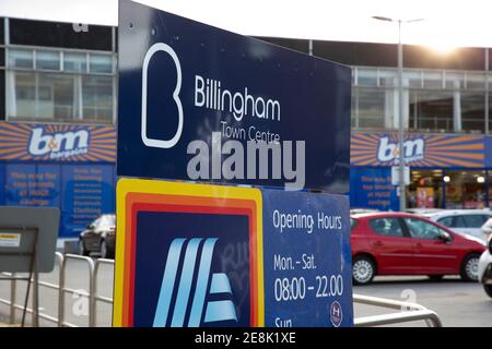 Stockton on Tees, Großbritannien. 30th. Januar 2021. Billingham Stadtzentrum, Heimat der Produktion des Novavax Coronavirus-Impfstoffs. Stockfoto