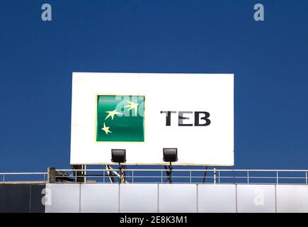 MBLEM Turk Ekonomi Bankasi (Turkish Economy Bank) hat 2005 50% der Holdinggesellschaft von BNP Paribas erworben Stockfoto