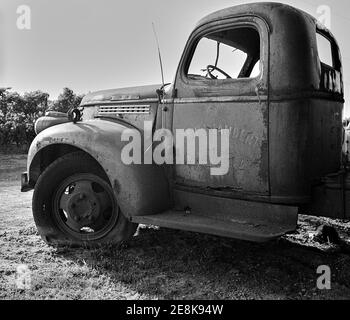 Rusty Old Vintage 140 's Era Pick Up Truck Stockfoto