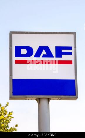 Ankara, TÜRKEI : DAF Trucks NV ist ein niederländisches LKW-Produktionsunternehmen und eine Division von PACCAR (Pacific Car and Foundry Company). Stockfoto