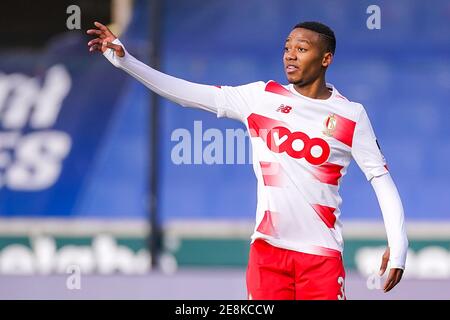Brügge, Belgien. Januar 2021. BRÜGGE, BELGIEN - 31. JANUAR: Zinho Vanheusden von Standard de Liege während des Pro-League-Spiels zwischen Club Brugge und Standard Luik im Jan Breydel-Stadion am 31. Januar 2021 in Brügge, Belgien (Foto von Jeroen Meuwsen/Orange BilderAlamy Live News) Stockfoto