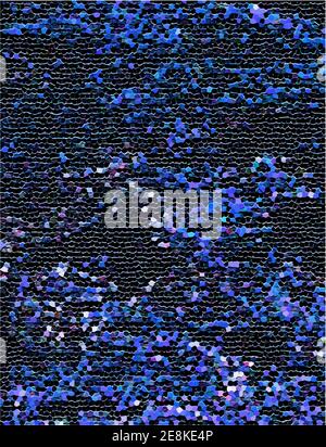 Zusammenfassung. Blauer Hintergrund. Polygone der Zelle. Verbindungspunkte und Linien, Vektordarstellung des Raumes Stock Vektor