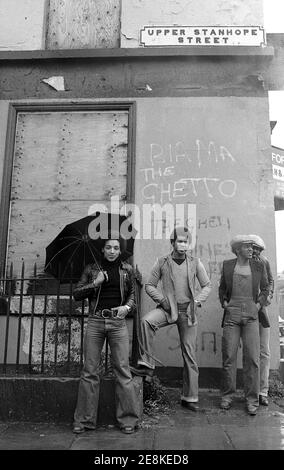 Die Real Thing British Black Soul Gruppe in Toxteth Liverpool 8 im Jahr 1977 Stockfoto