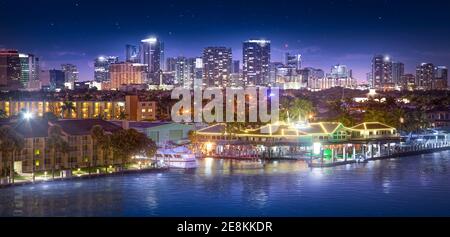 Die immer größer werdende Skyline von Downtown Fort Lauderdale. Stockfoto