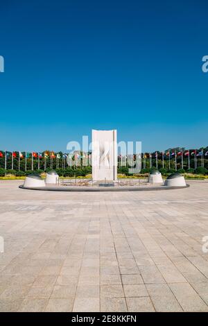 Seoul, Korea - 6. Oktober 2020 : Olympiapark Friedensplatz Denkmal Stockfoto
