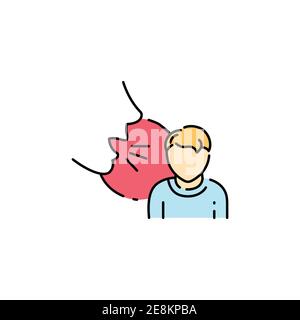 Farbsymbol für Eltern, die Kinder schikanieren. Menschenrechte. Kindesmissbrauch. Gewalt in der Familie. Registrieren Sie sich für Webseite, mobile App, Schaltfläche, Logo. Bearbeitbare Kontur Stock Vektor