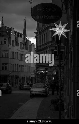 Halle (Saale) ist die größte Stadt des Bundeslandes Sachsen-Anhalt. Stockfoto