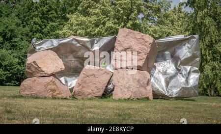 Halle (Saale) ist die größte Stadt des Bundeslandes Sachsen-Anhalt. Stockfoto