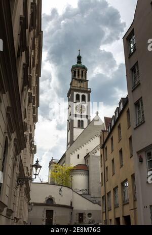 Perlachturm (Perlachturm) Augsburg, Schwaben, Bayern, Deutschland Stockfoto