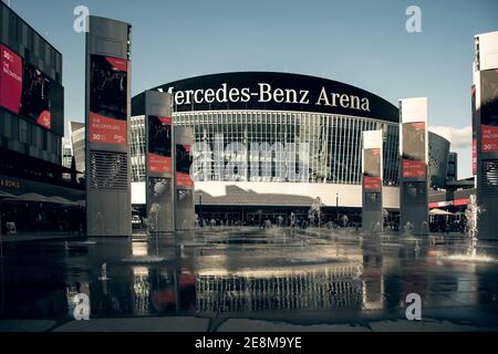 14. Mai 2019 Berlin, Deutschland - die Mercedes-Benz Arena in Berlin, ein großes Stadion für 15 000 Besucher Stockfoto