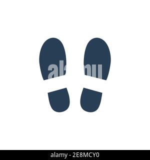Symbol mit Schuhdruck. Personen Fußsymbol. Fußstapfen-Symbol. Vektor auf Weiß isoliert. Stock Vektor