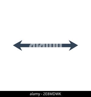 Doppelpfeilsymbol. 2 seitliche Pfeilzeichen. Vektor auf Weiß isoliert. Stock Vektor