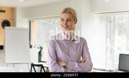 Porträt einer erfolgreichen Geschäftscoach-Frau Stockfoto
