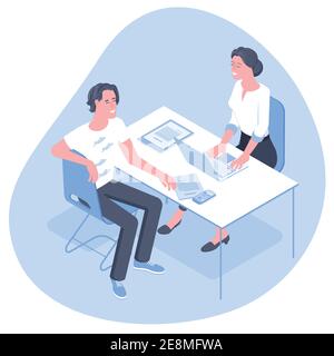 Junge Manager diskutieren im Büro über Probleme Stock Vektor
