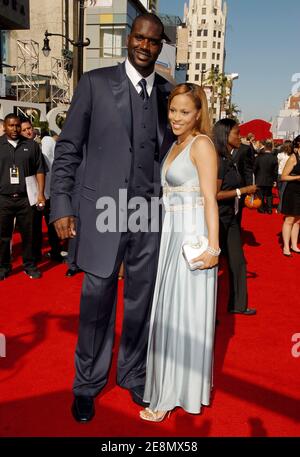 NBA-Spieler Shaquille O'Neal und Frau Shaunie O'Neal nehmen an den ESPY Awards 2007 Teil, die am 11. Juli 2007 im Kodak Theatre am Hollywood Boulevard in Los Angeles, CA, USA, verliehen werden. Foto von Lionel Hahn/ABACAPRESS.COM Stockfoto