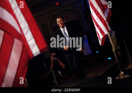 Senator Barack Obama (D-Ill.), ein Präsidentschaftskandidat der Demokraten aus dem Jahr 2008, ist am 17. Juli 2007 in Washington, DC, USA, im Wahlkampf. Obama spricht beim geplanten Elternschaft-Aktionsfonds für öffentliche Angelegenheiten Retreat. Foto von Olivier Douliery/ABACAPRESS.COM Stockfoto