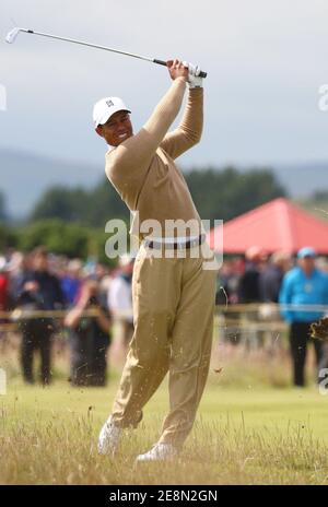 USA's Tiger Woods während der Open Championship auf der Carnoustie Golf Links in Schottland, Großbritannien, am 20. Juli 2007. Foto von Christian Liewig/ABACAPRESS.COM Stockfoto