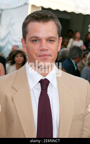 Der US-Schauspieler Matt Damon kommt am 1. September 2007 im internationalen Zentrum von Deauville zur Vorführung von "The Bourne Ultimatum" während des 33. Amerikanischen Filmfestivals in Deauville, Normandie, Frankreich, an. Foto von Denis Guignebourg/ABACAPRESS.COM Stockfoto