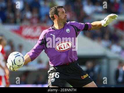 Bordeaux' Torwart Ulrich Rame während des französischen Fußballspiels der ersten Liga, Football Club des Girondins de Bordeaux gegen Association Sportive de Monaco Football in Bordeaux, Frankreich am 1. September 2007. Bordeaux gewann 2:1. Foto von Christian Liewig/ABACAPRESS.COM Stockfoto