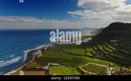 Gran Canaria, Landschaft nördlich der Insel, Wanderung zwischen San Felipe und Santa Maria de Guia Stockfoto