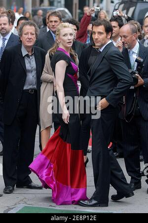 Die Schauspieler Geoffrey Rush, Clive Owen und Cate Blanchett besuchen am 9. September 2007 die Premiere von "Elizabeth:The Golden Age" während des Toronto International Film Festival 2007 in Toronto, ON, Kanada. Foto von Olivier Douliery/ABACAPRESS.COM Stockfoto