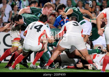 Verwirren Sie die Action während der IRB Rugby World Cup 2007, Pool D, Irland gegen Georgien im Chaban Delmas Stadium in Bordeaux, Frankreich am 15. September 2007. Foto von Nicolas Gouhier/Cameleon/ABACAPRESS.COM Stockfoto