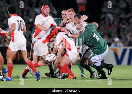 Verwirren Sie die Action während der IRB Rugby World Cup 2007, Pool D, Irland gegen Georgien im Chaban Delmas Stadium in Bordeaux, Frankreich am 15. September 2007. Foto von Nicolas Gouhier/Cameleon/ABACAPRESS.COM Stockfoto