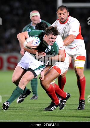 Irlands Brian O'Driscoll während der IRB Rugby World Cup 2007, Pool D, Irland gegen Georgien im Chaban Delmas Stadium in Bordeaux, Frankreich am 15. September 2007. Foto von Nicolas Gouhier/Cameleon/ABACAPRESS.COM Stockfoto