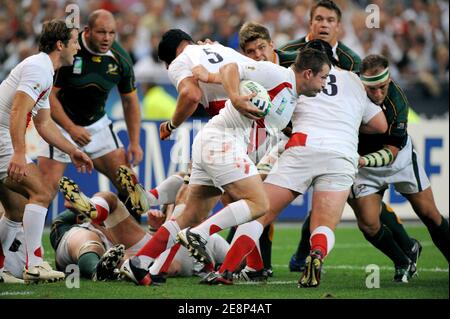 Georgiens Schleuse Mamuka Gorgodze während der IRB Rugby World Cup 2007, Pool D, Irland gegen Georgien im Chaban Delmas Stadium in Bordeaux, Frankreich am 15. September 2007. Foto von Nicolas Gouhier/Cameleon/ABACAPRESS.COM Stockfoto