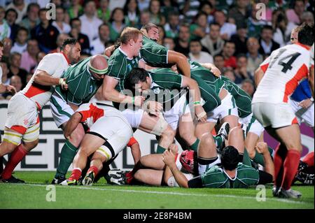 Verwirren Sie die Action während der IRB Rugby World Cup 2007, Pool D, Irland gegen Georgien im Chaban Delmas Stadium in Bordeaux, Frankreich am 15. September 2007. Foto von Nicolas Gouhier/Cameleon/ABACAPRESS.COM Stockfoto