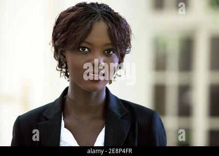 Die für Außen- und Menschenrechte zuständige französische Frau Rama Yade wird bei ihrem offiziellen Besuch in Port-au-Prince, Haiti, am 14. September 2007 gesehen. Foto von Axelle de Russe/ABACAPRESS.COM Stockfoto