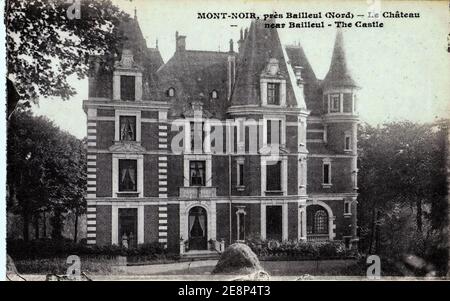 Mont Noir -Flandres Françaises- château d'enfance de l'écrivaine Marguerite YOURCENAR. Stockfoto