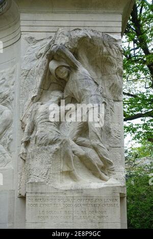 Monument aux pionniers belges au Congo - Cinquantenaire - Brüssel, Belgien - Stockfoto