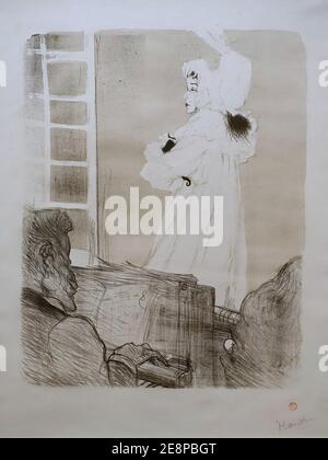 Miss May Belfort (große Platte) von Henri de Toulouse-Lautrec, 1895, Kreide- und Spritzerlithographie auf Spinnpapier, Staat III-III, 2. Ed, Wittrock Stockfoto