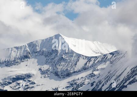 Schneebedeckte Berge im Denali National Park in Alaska Stockfoto