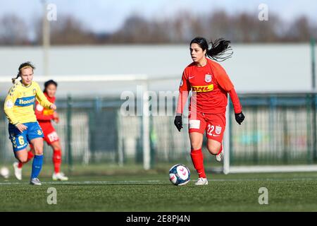 Broendby, Dänemark. Januar 2021. Dajan Hashemi (22) vom FC Nordsjaelland beim Testspiel zwischen Broendby IF und FC Nordsjaelland im Broendby Stadium, Broendby. (Foto Kredit: Gonzales Foto/Alamy Live News Stockfoto