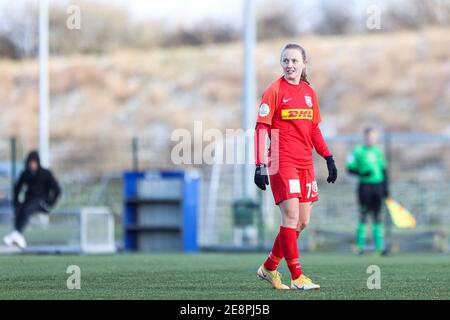 Broendby, Dänemark. Januar 2021. ALSA Johannesen (7) des FC Nordsjaelland beim Testspiel zwischen Broendby IF und FC Nordsjaelland im Broendby Stadium, Broendby. (Foto Kredit: Gonzales Foto/Alamy Live News Stockfoto