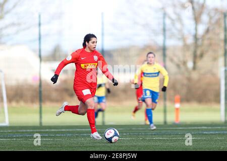 Broendby, Dänemark. Januar 2021. Dajan Hashemi (22) vom FC Nordsjaelland beim Testspiel zwischen Broendby IF und FC Nordsjaelland im Broendby Stadium, Broendby. (Foto Kredit: Gonzales Foto/Alamy Live News Stockfoto