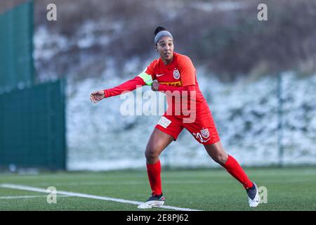 Broendby, Dänemark. Januar 2021. Brianne Reed (20) vom FC Nordsjaelland beim Testspiel zwischen Broendby IF und FC Nordsjaelland im Broendby Stadium, Broendby. (Foto Kredit: Gonzales Foto/Alamy Live News Stockfoto