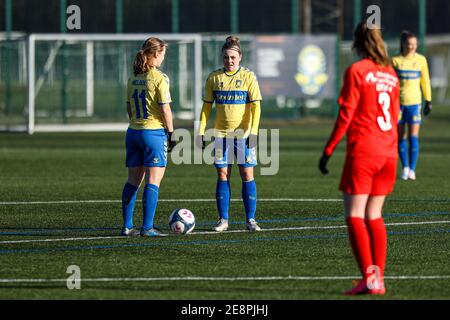 Broendby, Dänemark. Januar 2021. Nanna Christiansen (9) von Broendby, WENN sie während des Testkampfes zwischen Broendby IF und FC Nordsjaelland im Broendby Stadium, Broendby, gesehen wurde. (Foto Kredit: Gonzales Foto/Alamy Live News Stockfoto