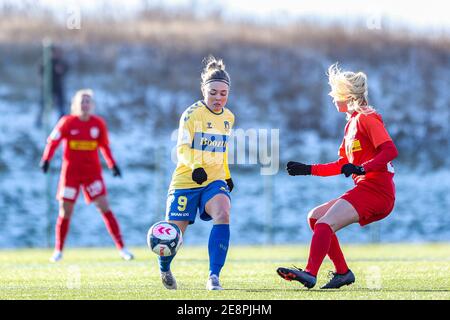 Broendby, Dänemark. Januar 2021. Nanna Christiansen (9) von Broendby, WENN sie während des Testkampfes zwischen Broendby IF und FC Nordsjaelland im Broendby Stadium, Broendby, gesehen wurde. (Foto Kredit: Gonzales Foto/Alamy Live News Stockfoto